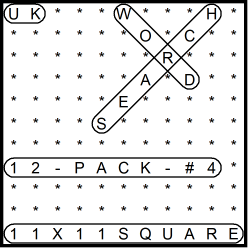 British 11x11 Wordsearch puzzles 12-pack no.4