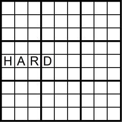 Sudoku 9x9 hard puzzle no.349