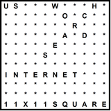 American 11x11 Wordsearch puzzle no.331 - internet