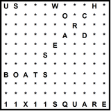 American 11x11 Wordsearch puzzle no.313 - boats