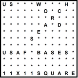 American 11x11 Wordsearch puzzle no.324 - USAF bases