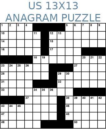 American 13x13 anagram crossword puzzle no.326