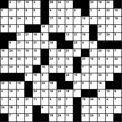 American 15x15 codeword puzzle no.311